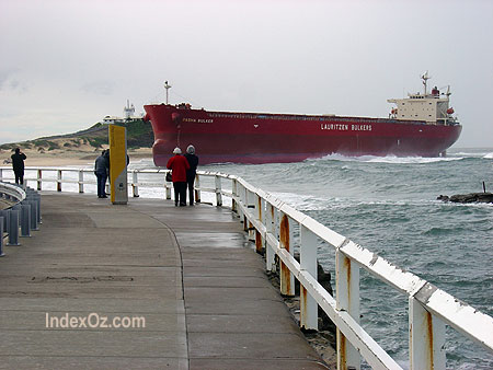 coal ship beached on newcastle beach