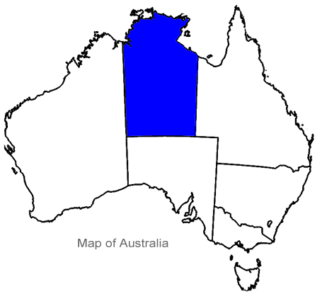 Northern Territory Map - NT