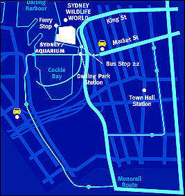 sydney aquarium location map